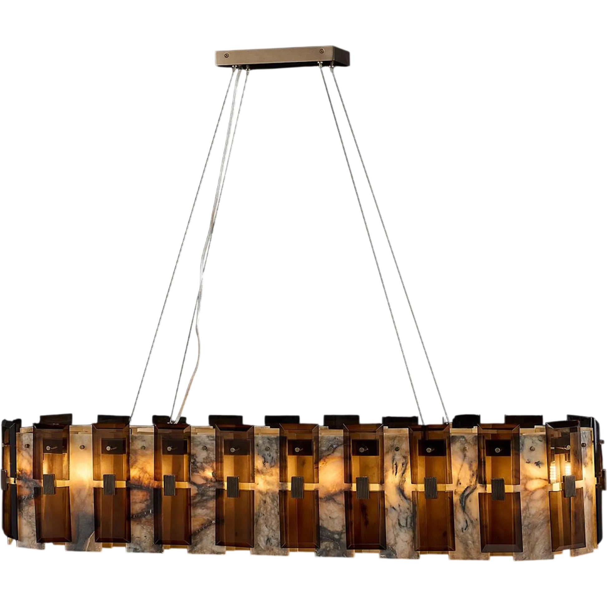 Tamboril Twenty-Two-Light Horizontal Chandelier by John-Richard. Made from unique in a unique style.