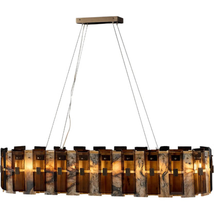 Tamboril Twenty-Two-Light Horizontal Chandelier by John-Richard. Made from unique in a unique style.