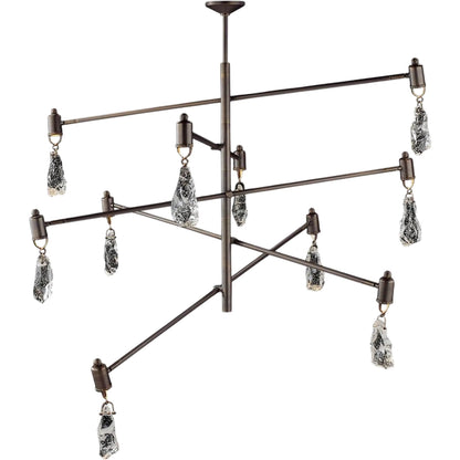 Barcelona Ten-Light Chandelier by John-Richard. Made from unique in a unique style.