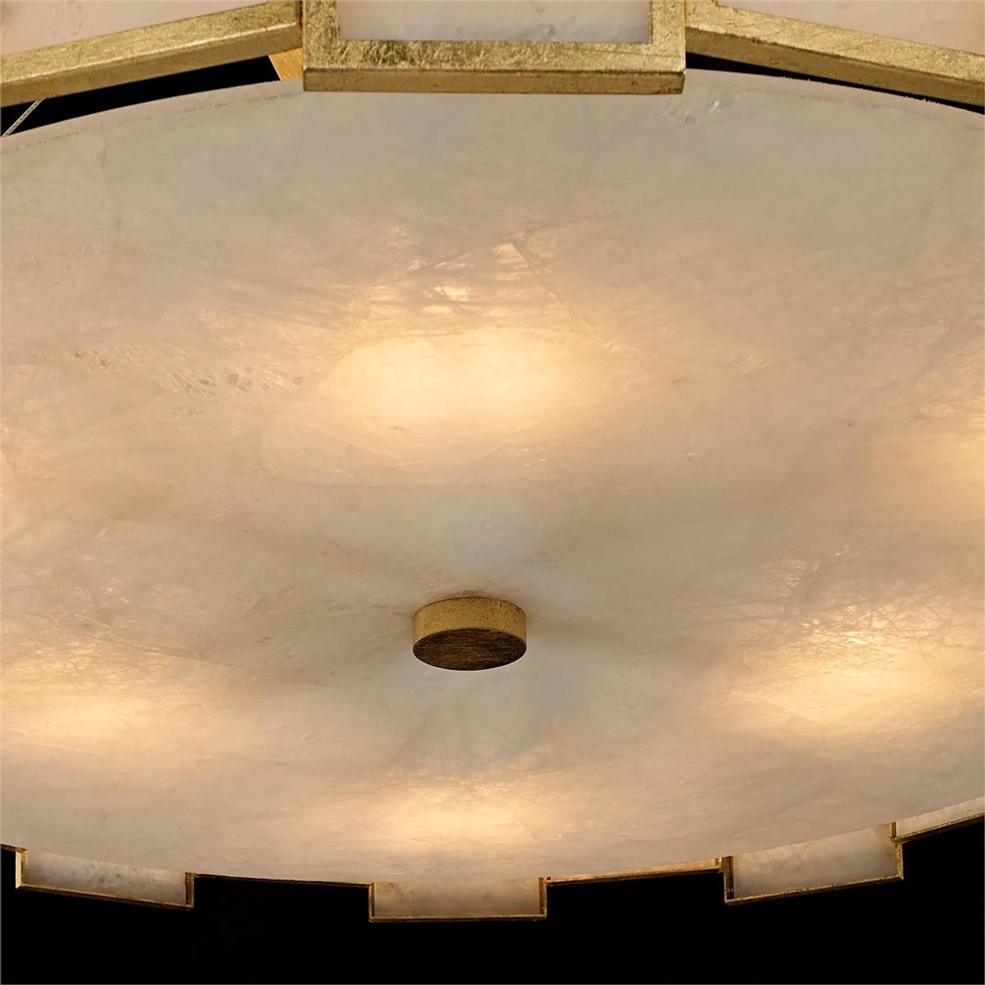 Calcite Panel Six-Light Chandelier by John-Richard. Made from unique in a unique style.