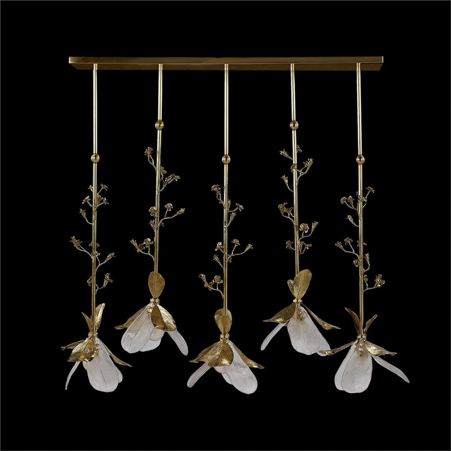 001 SI-2629216 | Unknown | Dryad Five-Light Horizontal Chandelier by John-Richard. Made from unique in a unique style.