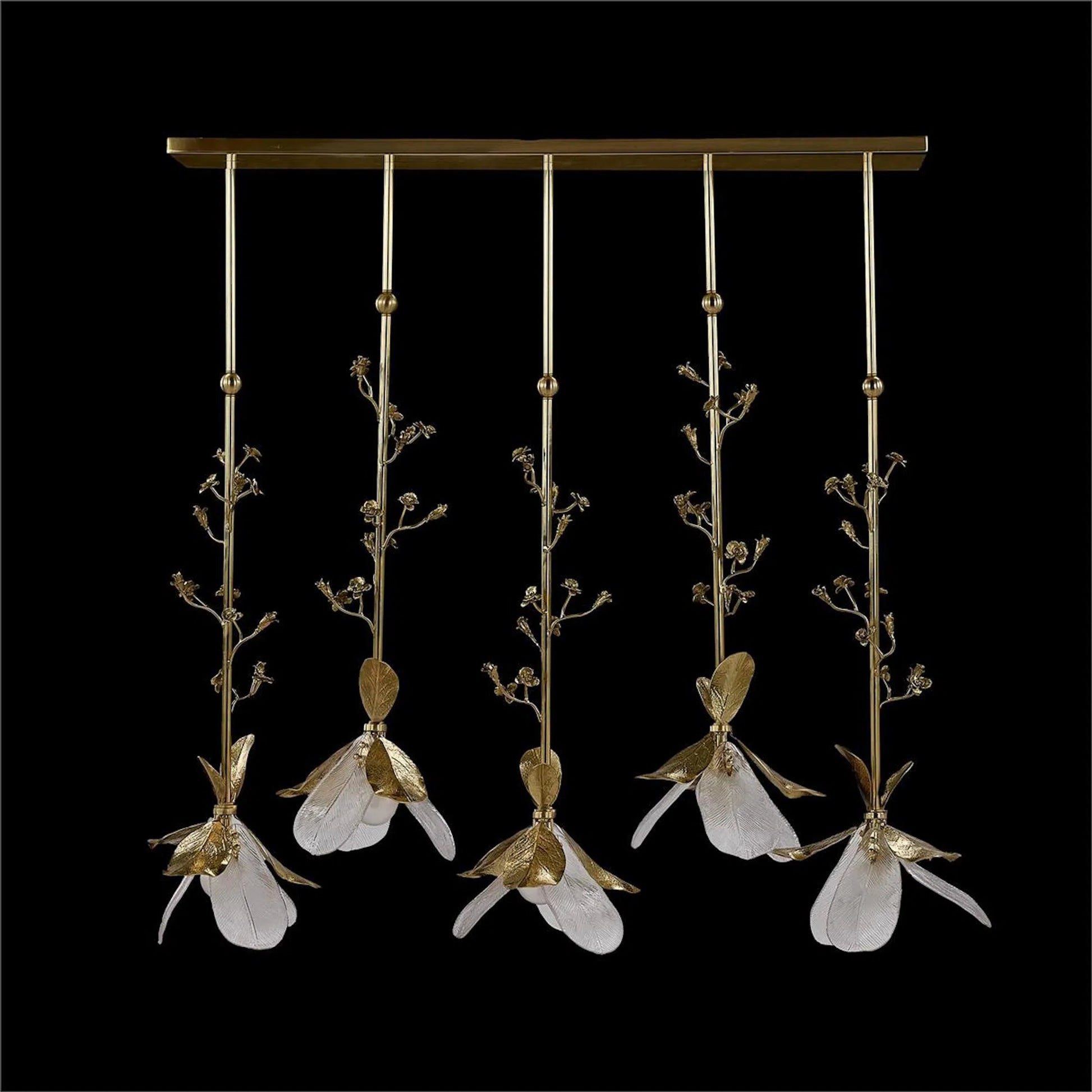 Dryad Five-Light Horizontal Chandelier by John-Richard. Made from unique in a unique style.