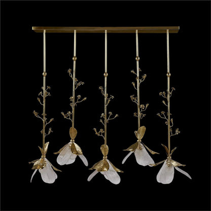 Dryad Five-Light Horizontal Chandelier by John-Richard. Made from unique in a unique style.