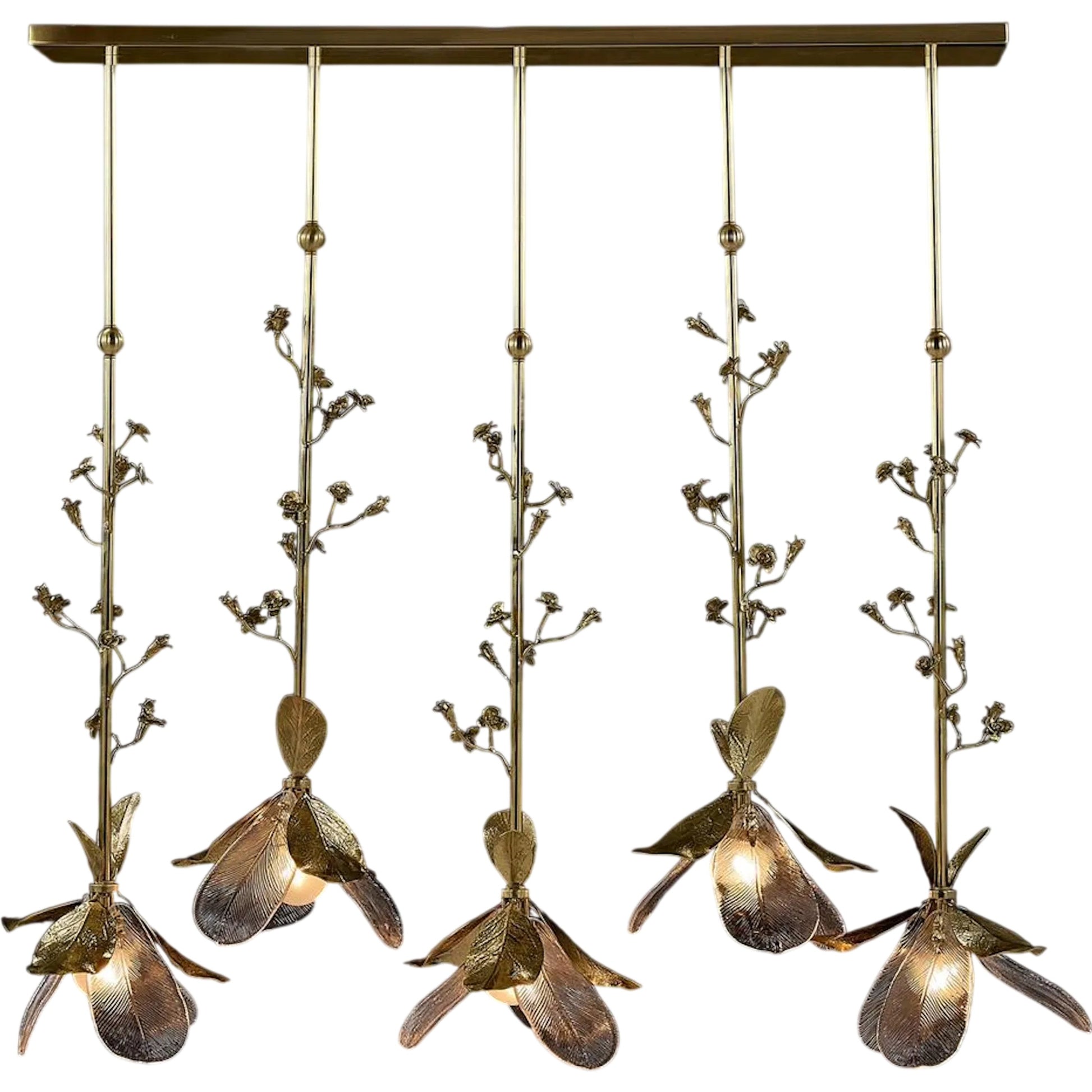 Dryad Five-Light Horizontal Chandelier by John-Richard. Made from unique in a unique style.
