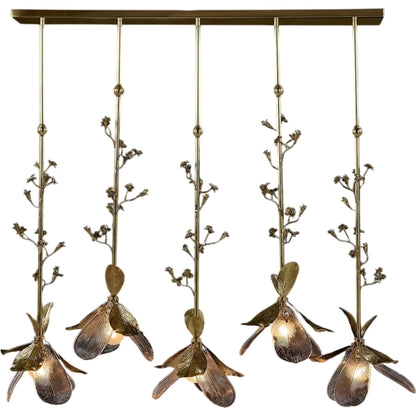 Dryad Five-Light Horizontal Chandelier by John-Richard. Made from unique in a unique style.