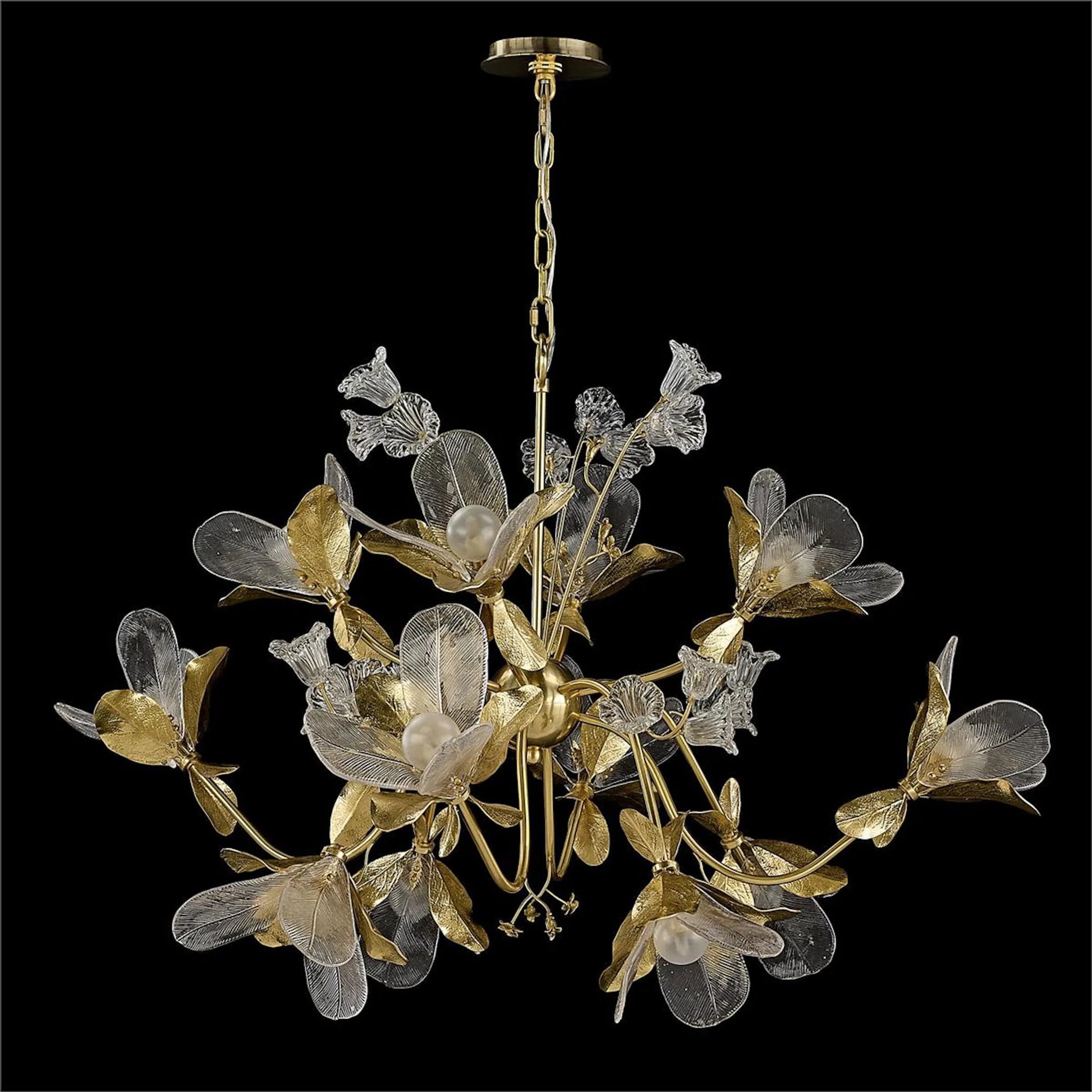 Dryad Twelve-Light Chandelier by John-Richard. Made from unique in a unique style.
