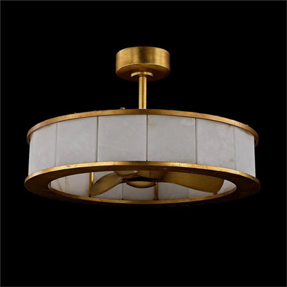 Hadrian Chandelier with Fan by John-Richard. Made from unique in a unique style.