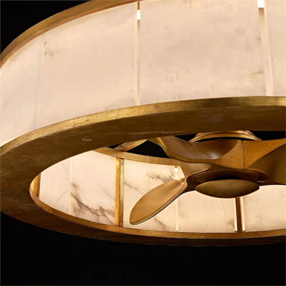 Hadrian Chandelier with Fan by John-Richard. Made from unique in a unique style.