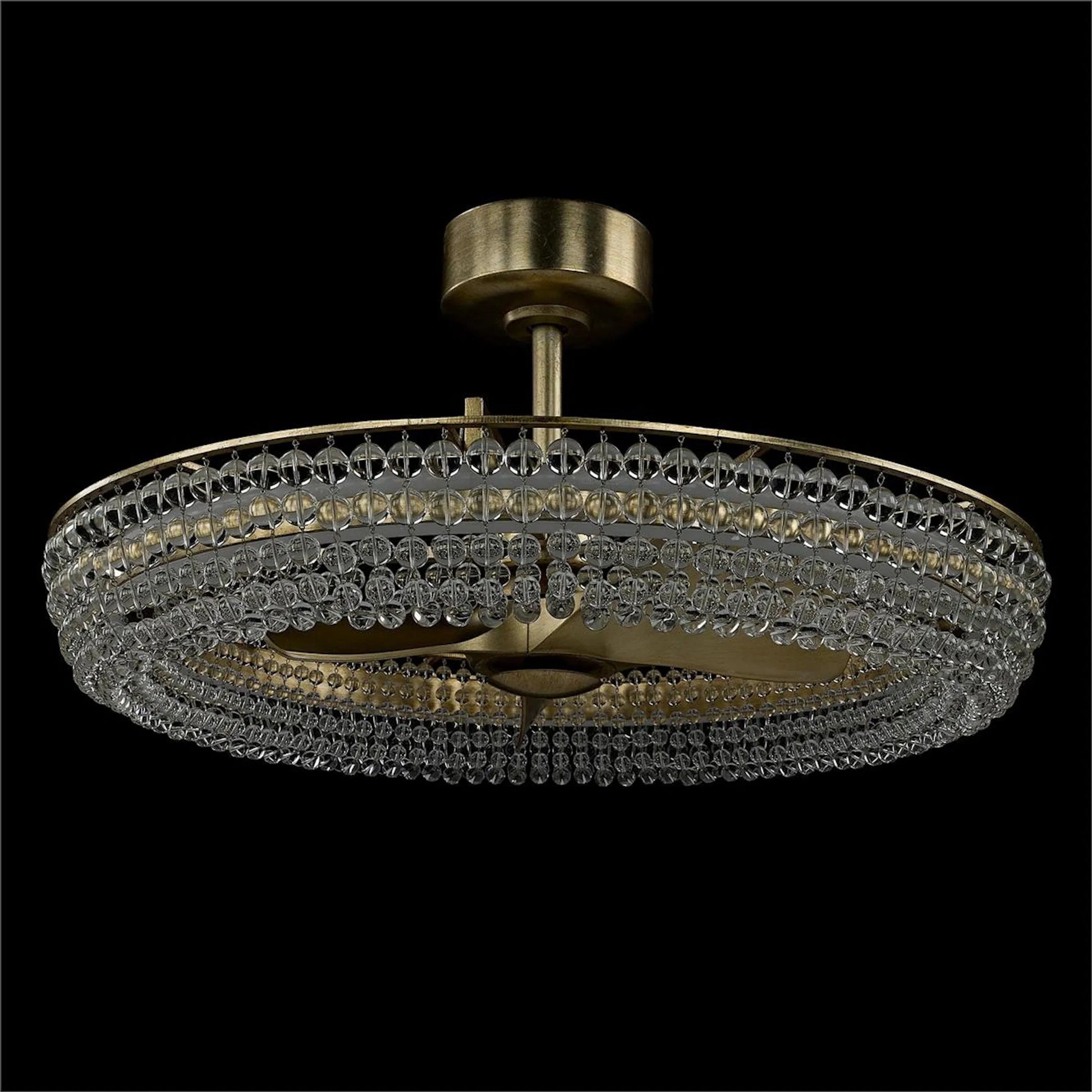 Ellington Chandelier with Fan by John-Richard. Made from unique in a unique style.