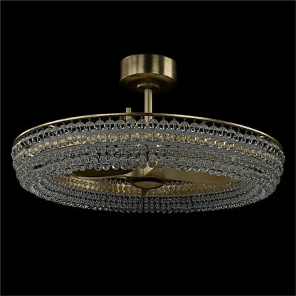 Ellington Chandelier with Fan by John-Richard. Made from unique in a unique style.