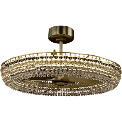 Ellington Chandelier with Fan by John-Richard. Made from unique in a unique style.