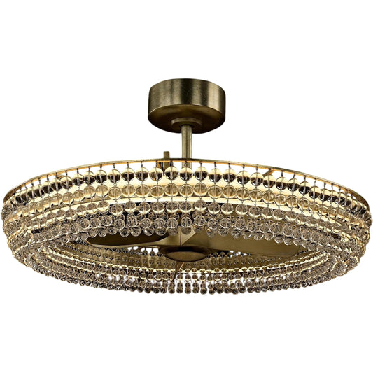 Ellington Chandelier with Fan by John-Richard. Made from unique in a unique style.