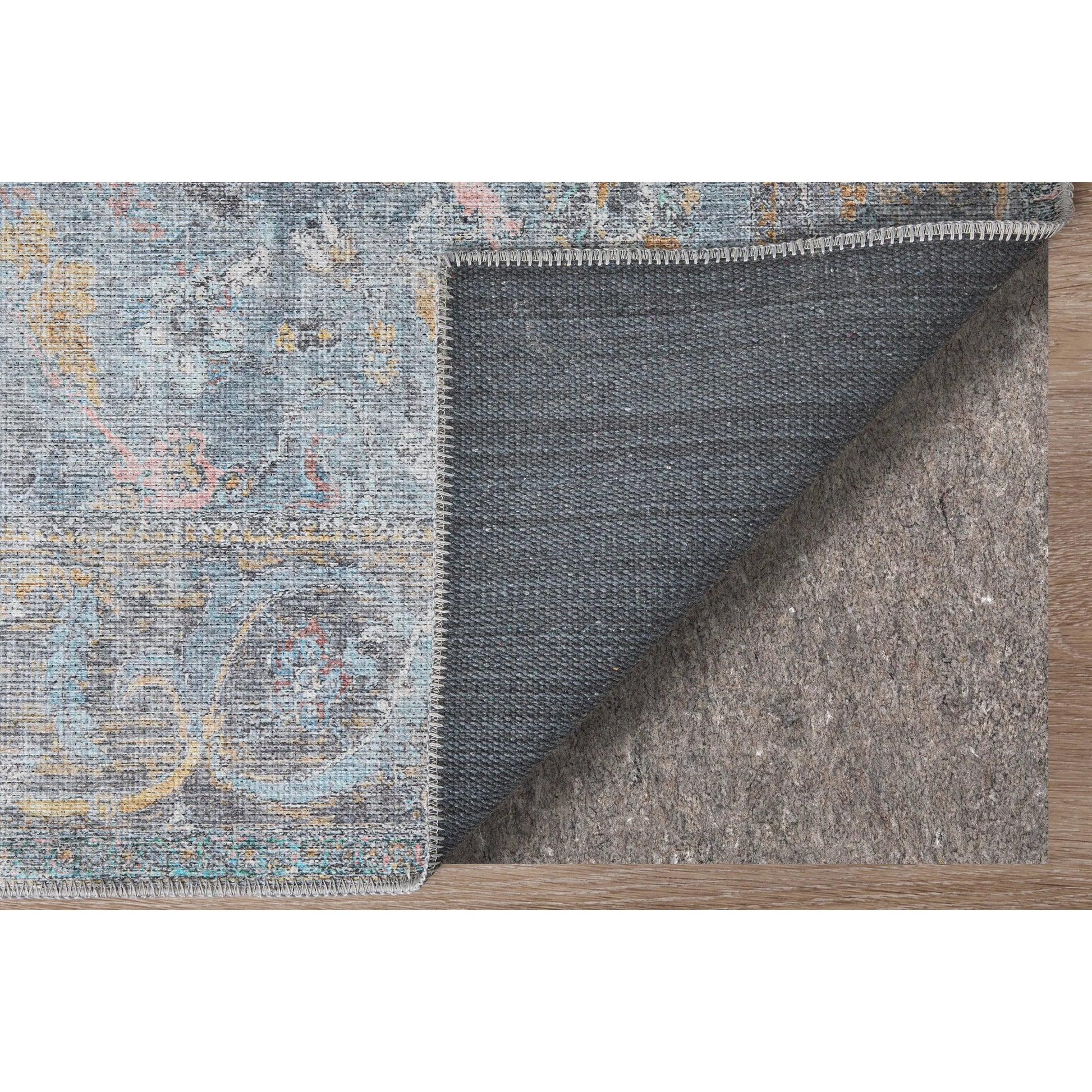 Percy Transitional Rug - 39AFF by Feizy in blue, gray, orange. Made from polyester in a unique style.
