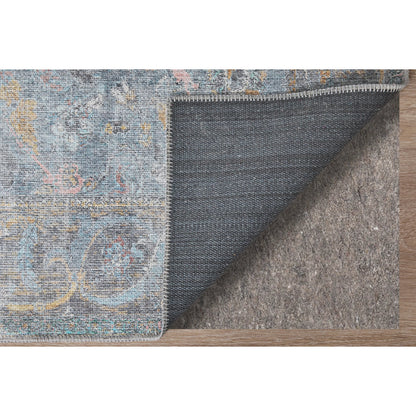 Percy Transitional Rug - 39AFF by Feizy in blue, gray, orange. Made from polyester in a unique style.