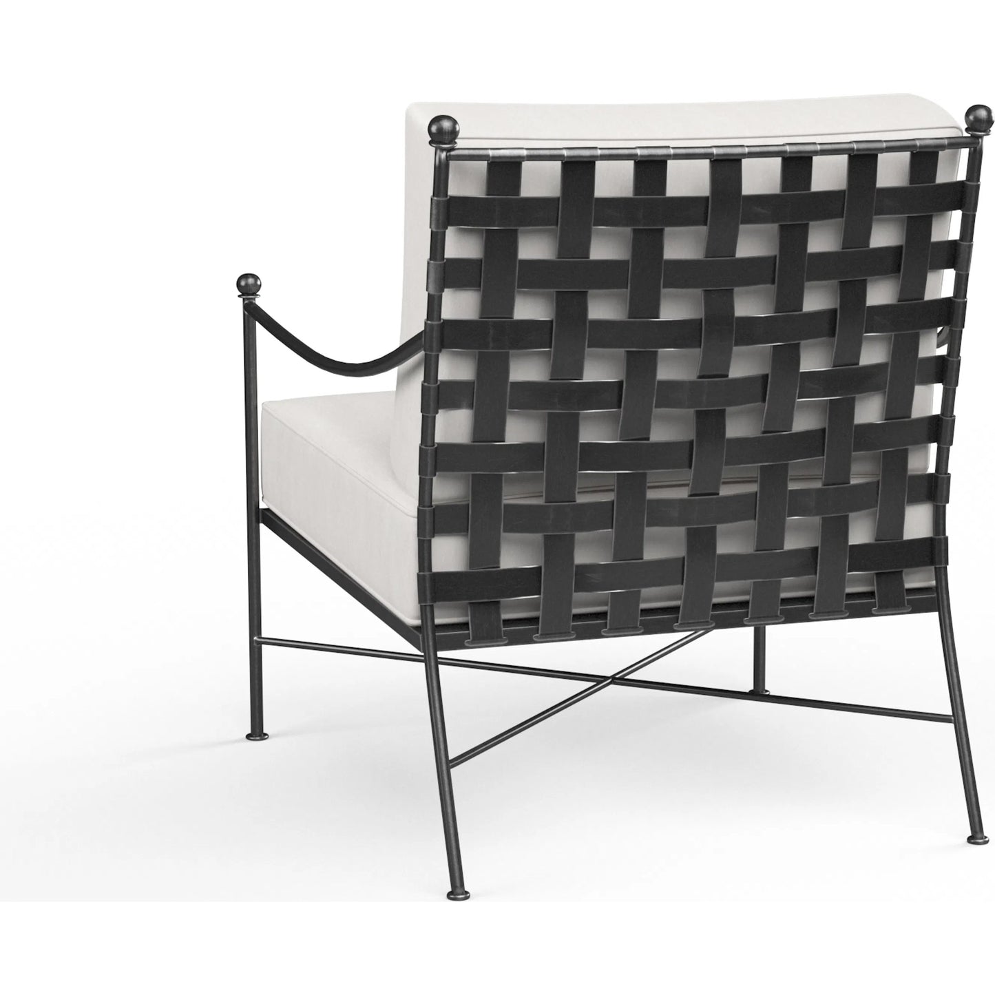 002 SI-2166916 | Additional Silo | Provence Outdoor Club Chair by Sunset West in pewter. Made from wrought iron in a modern style.