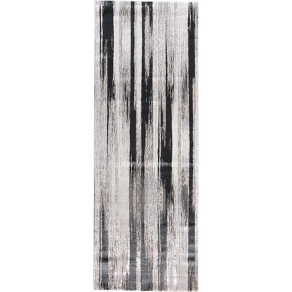 Micah Rug - 3338F by Feizy in black, silver, gray. Made from polyester, polypropylene in a unique style.