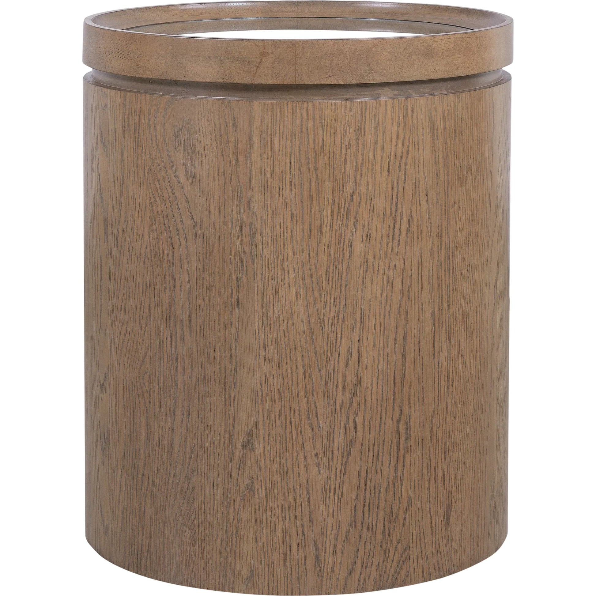 Sonnet Round Side Table by Hooker Furniture in medium wood and wren. Made from unique in a transitional style.