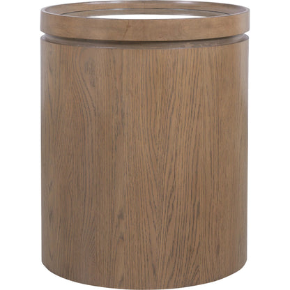 Sonnet Round Side Table by Hooker Furniture in medium wood and wren. Made from unique in a transitional style.