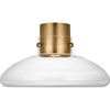 Hand-Rubbed Antique Brass, Clear Glass