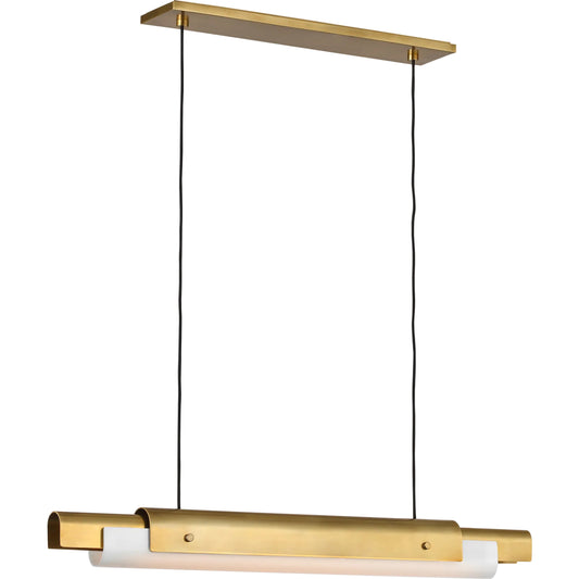Ambrose 36" Linear Chandelier by Visual Comfort & Co.. Made from brass in a modern style.