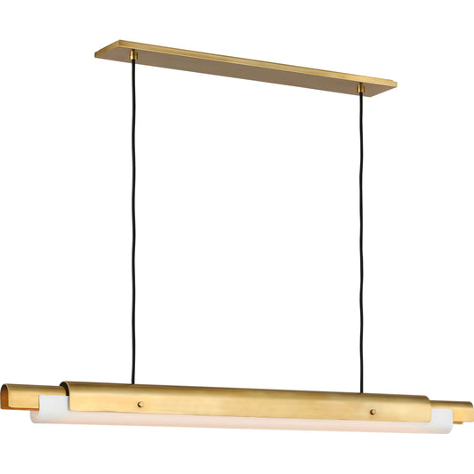 Ambrose 54" Linear Chandelier by Visual Comfort & Co.. Made from brass in a modern style.