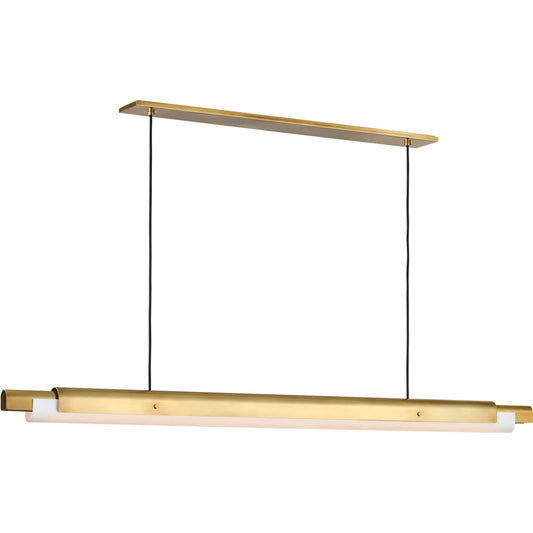 Ambrose 72" Linear Chandelier by Visual Comfort & Co.. Made from brass in a modern style.