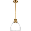Hand-Rubbed Antique Brass, Clear Glass