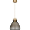 Hand-Rubbed Antique Brass, Smoke Glass