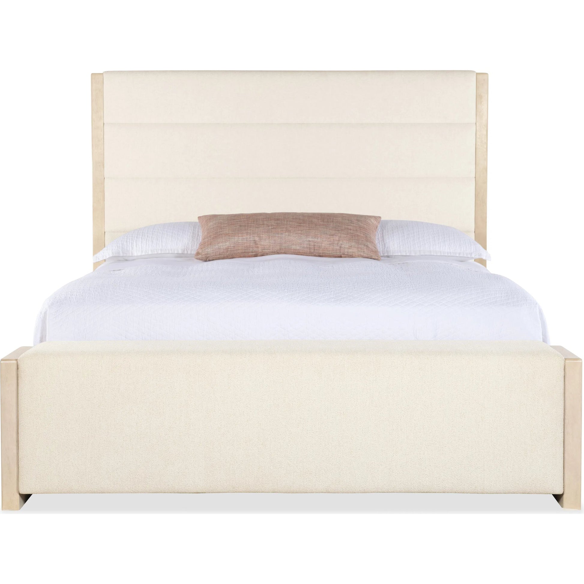 Westwood Upholstered Storage Bed by Hooker Furniture in trendy snow and polished limestone. Made from oak veneers, fabric in a transitional style.