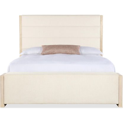Westwood Upholstered Storage Bed by Hooker Furniture in trendy snow and polished limestone. Made from oak veneers, fabric in a transitional style.