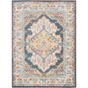 Dark Brown, Garnet, Mustard, Ice Blue, Blue / 5'3" x 7'3"