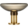 Hand-Rubbed Antique Brass, Smoke Glass