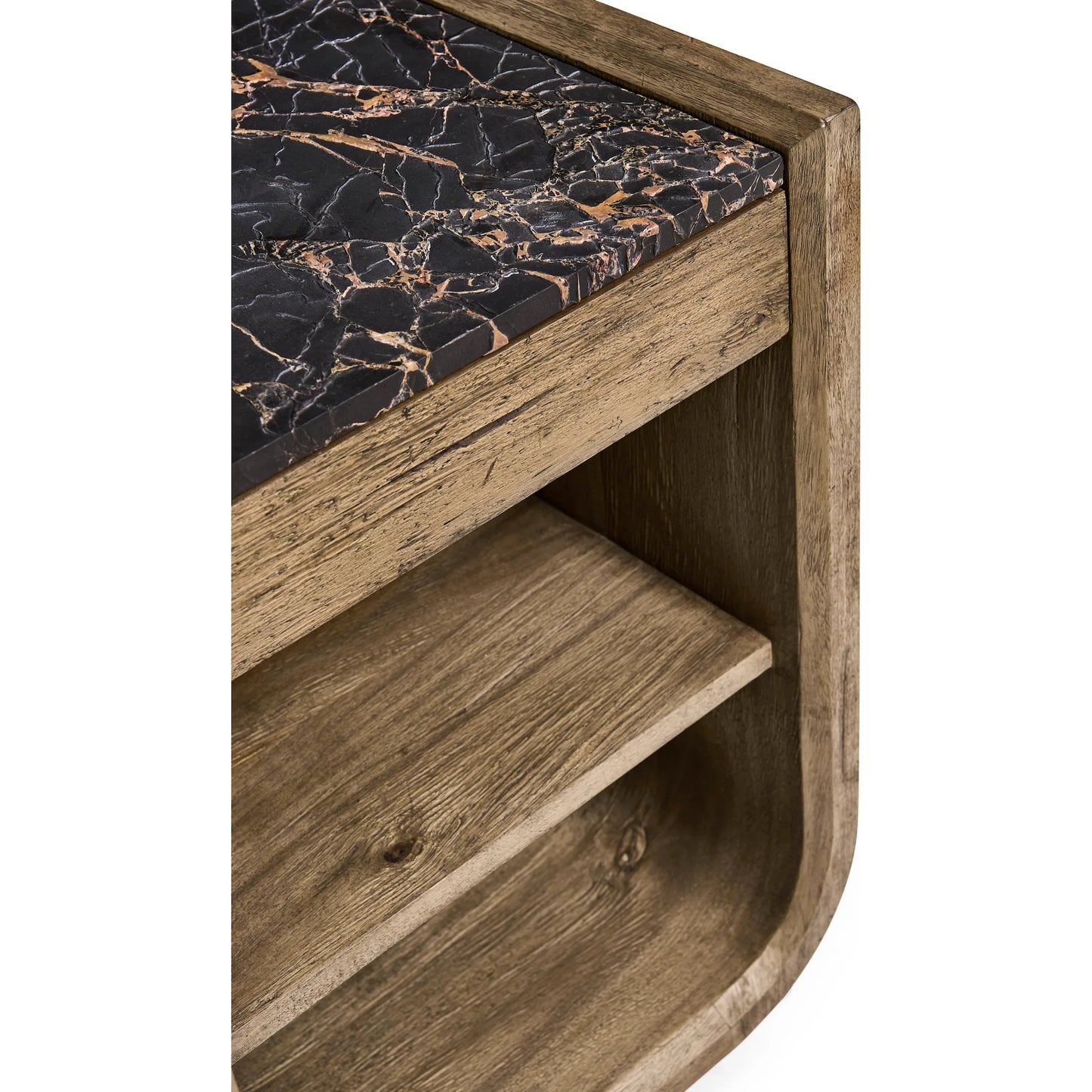 008 SI-2462635 | Closeup | Stone Ridge Narrow Nightstand by Jonathan Charles in tully light acacia. Made from acacia veneer in a modern style.