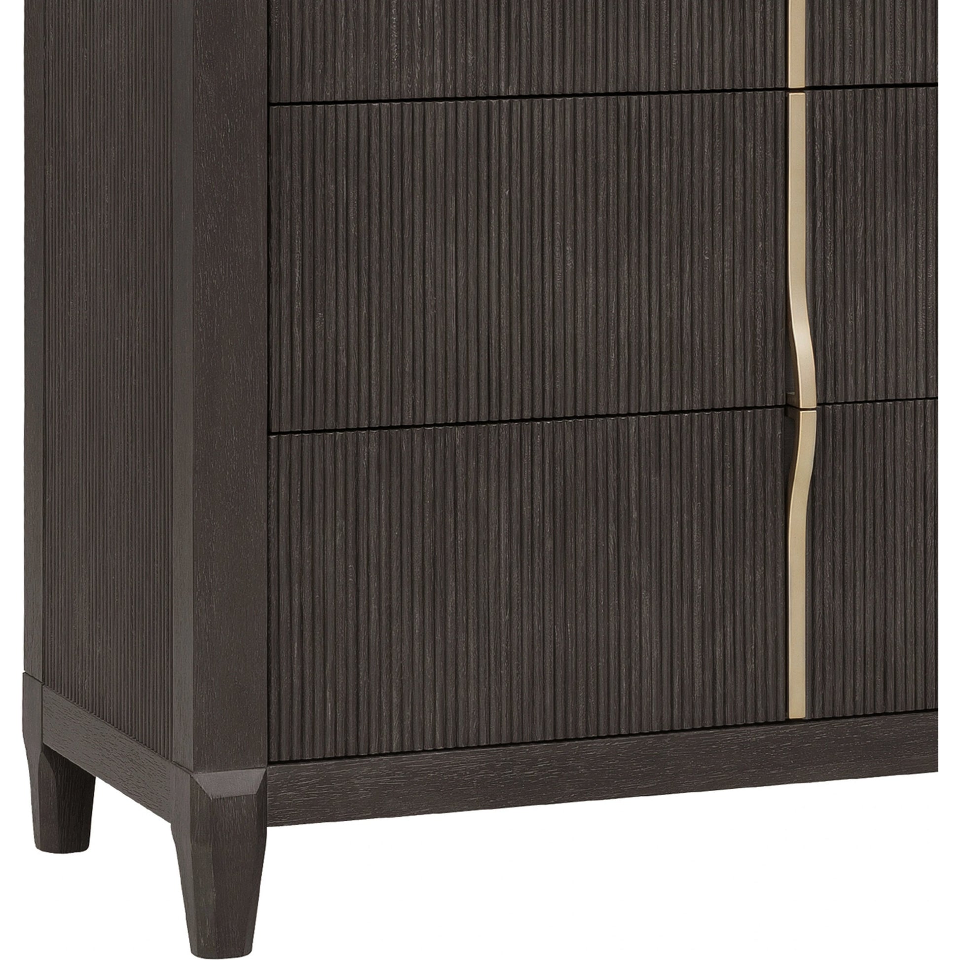 West End Loft 6-Drawer Chest by Pulaski Furniture in tuxedo. Made from rubberwood in a modern style.