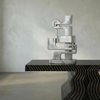 Kubric Sculpture by Noir in polished. Made from metal in a eclectic & global style.