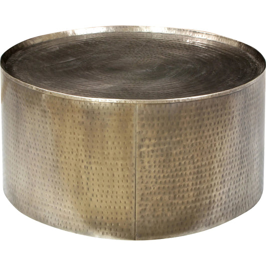 Harper Coffee Table by Arch & Plane in antique brass. Made from wrought iron in a unique style.