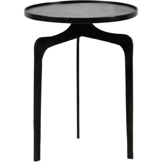 Tawnton Side Table by Arch & Plane in antique black finish. Made from iron in a unique style.