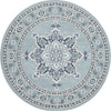 Navy, Pale Blue, Teal, White / 5'3" Round