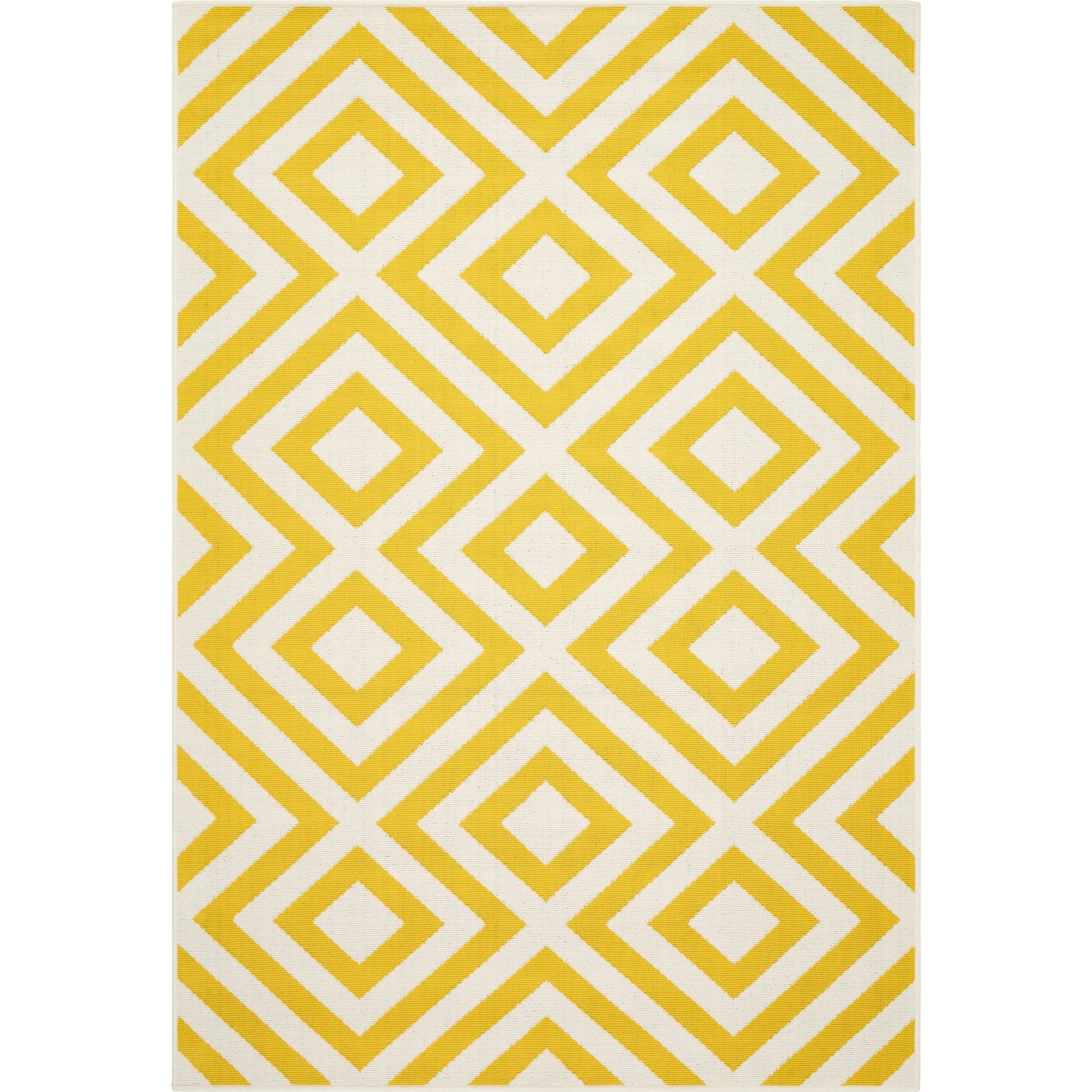 Alfresco Rug - 21046 by Livabliss in saffron, beige, off-white. Made from face: 1