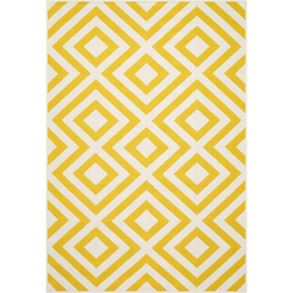 Alfresco Rug - 21046 by Livabliss in saffron, beige, off-white. Made from face: 1
