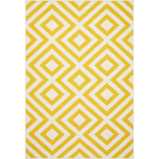 Alfresco Rug - 21046 by Livabliss in saffron, beige, off-white. Made from face: 1