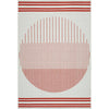 Crimson, Ivory / 2'5" x 4'5"