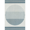 Ivory, Midnight Blue / 2'5" x 4'5"