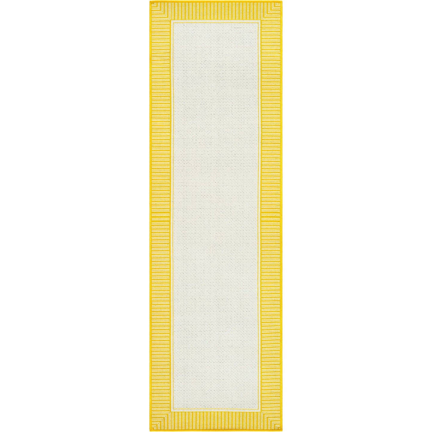 002 SI-2048673,SI-2048675 | Primary Silo | Alfresco ALF-9694 Indoor/Outdoor Rug by Livabliss in sunflower yellow, ivory. Made from face: 100% olefin in a unique style.