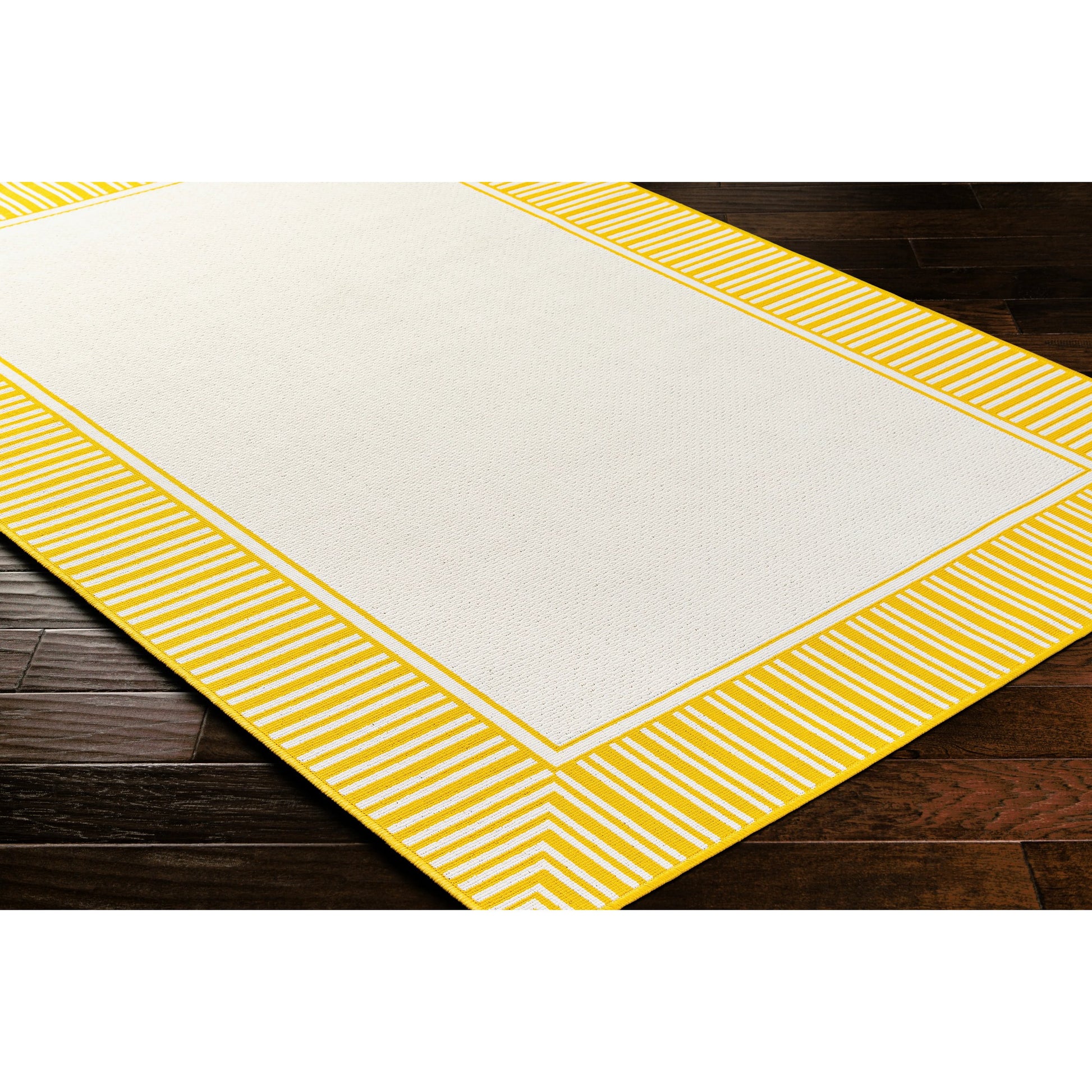 Alfresco Rug - 35682 by Livabliss in sunflower yellow, ivory. Made from face: 100% olefin in a unique style.