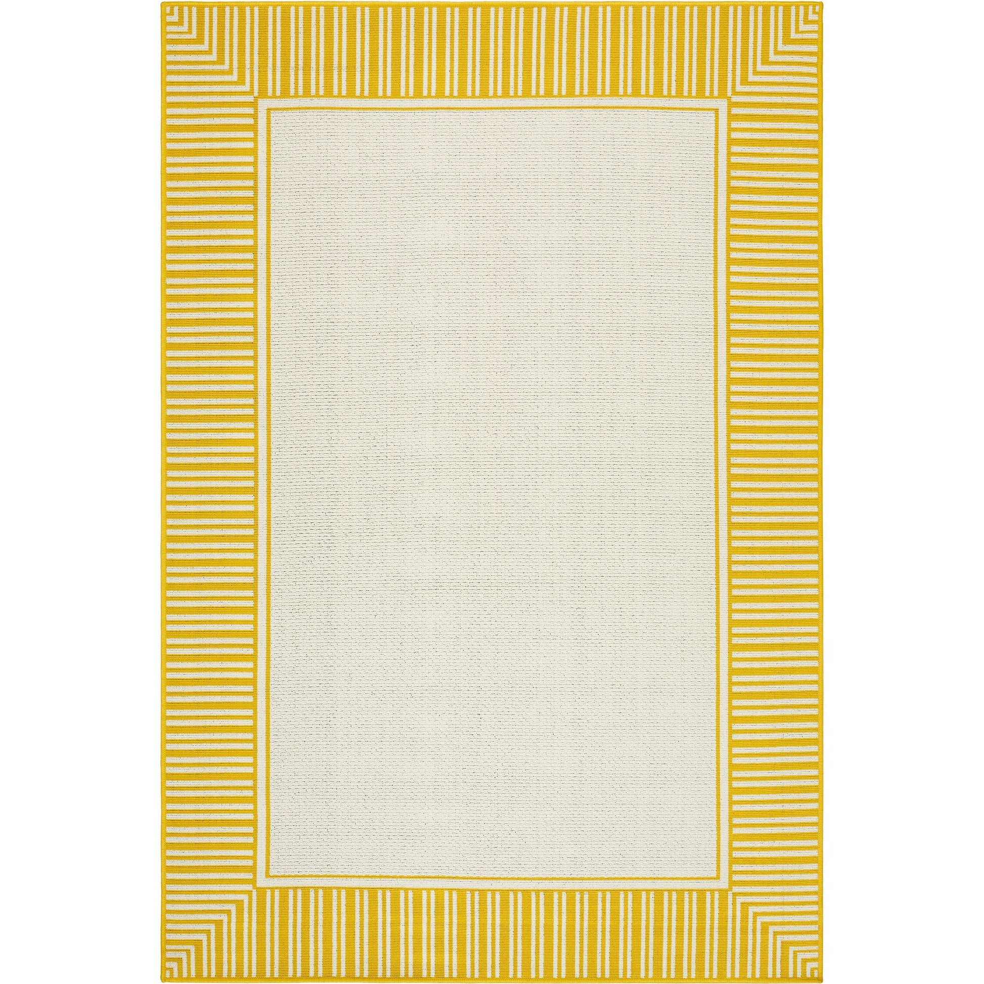 Alfresco Rug - 35682 by Livabliss in sunflower yellow, ivory. Made from face: 100% olefin in a unique s