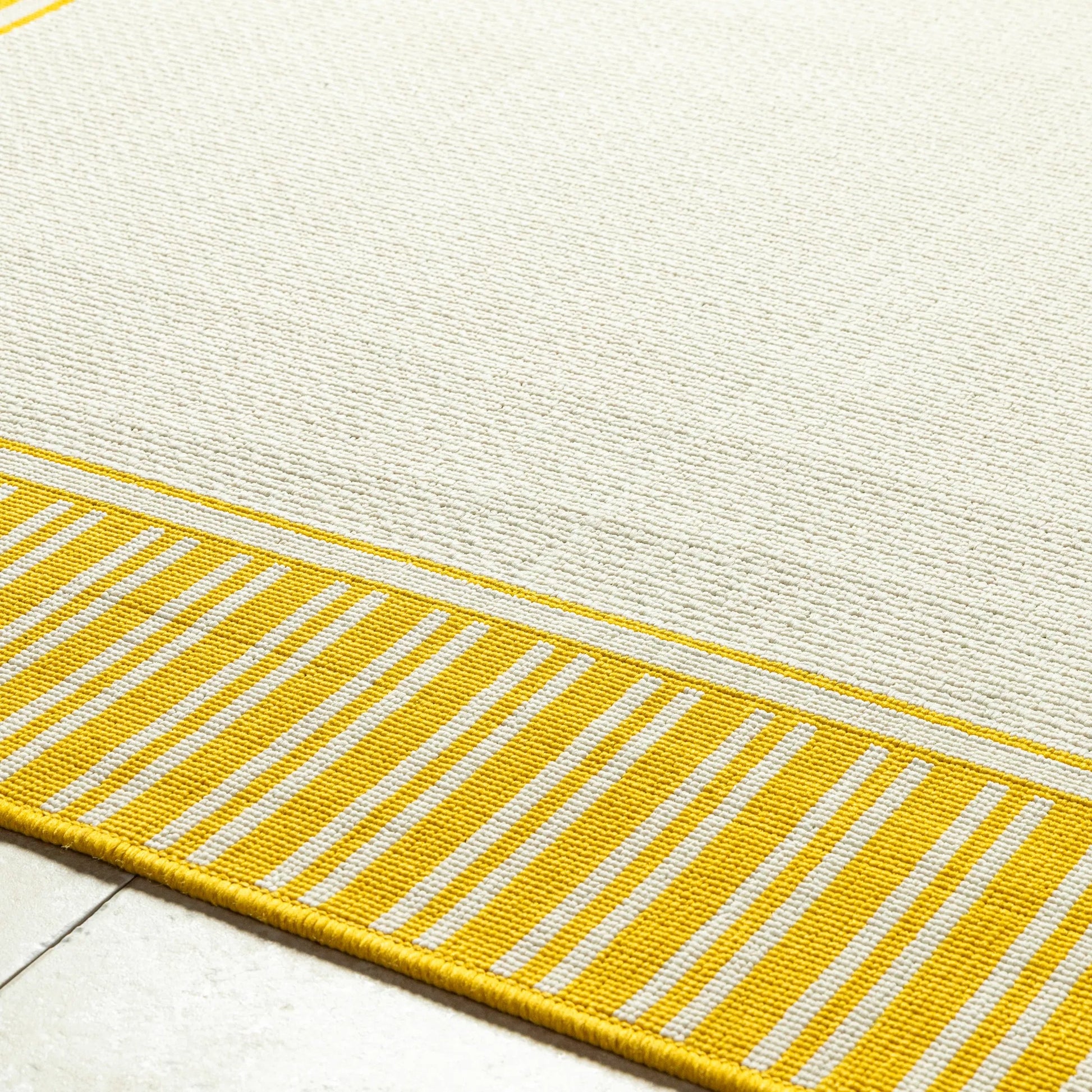 Alfresco Rug - 35682 by Livabliss in pearl, saffron, beige, tan. Made from face: 100% 