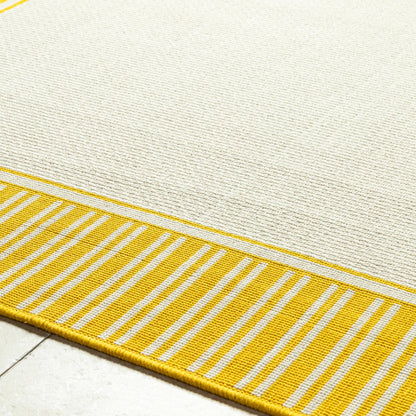 Alfresco Rug - 35682 by Livabliss in pearl, saffron, beige, tan. Made from face: 100% 