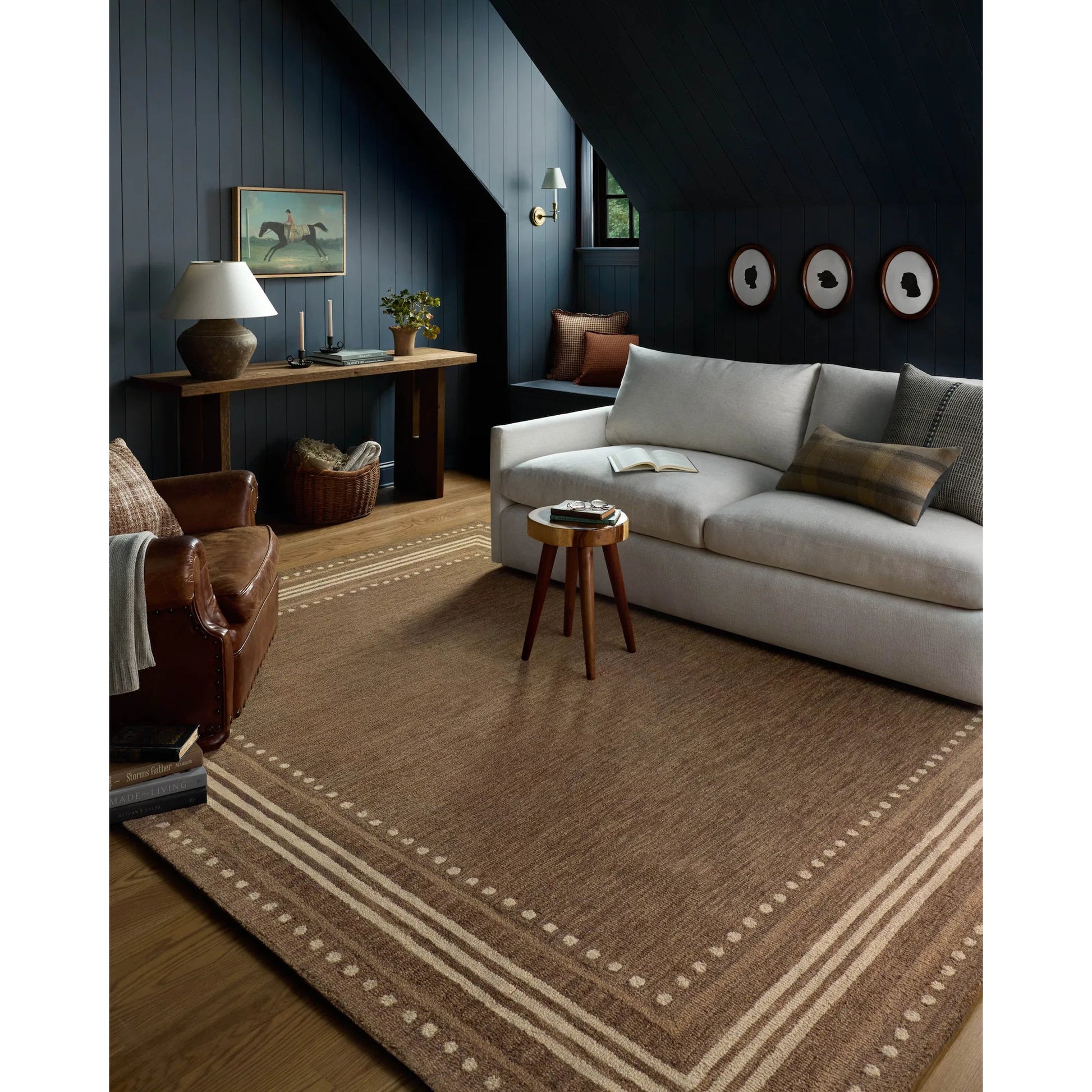 Alfie ALF-02 Rug by Chris Loves Julia x Loloi in bark, natural. Made from 100% wool in a unique style.
