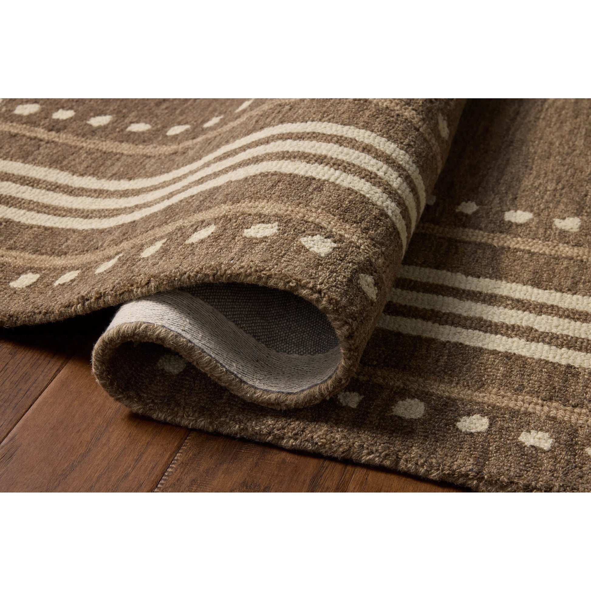 Alfie ALF-02 Rug by Chris Loves Julia x Loloi in bark, natural. Made from 100% wool in a unique style.